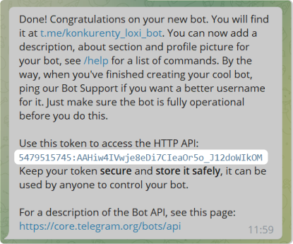 Тг Бот Скопировать Токен